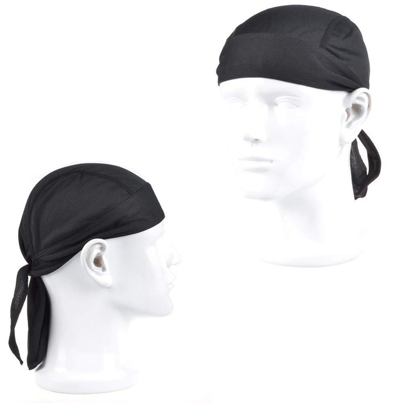 GUIFIER 4 Pack Do Rag/Dew Rag Sweat Wicking Skull Cap Priate Hat Motorcycle Helmet Liner Head Wrap Doo Rags Durags for Men Women Solid Color - Image 4